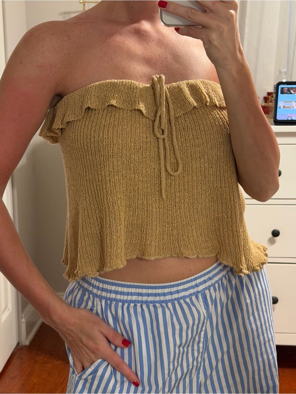 Free People Calera Sweater Top Oat Bran